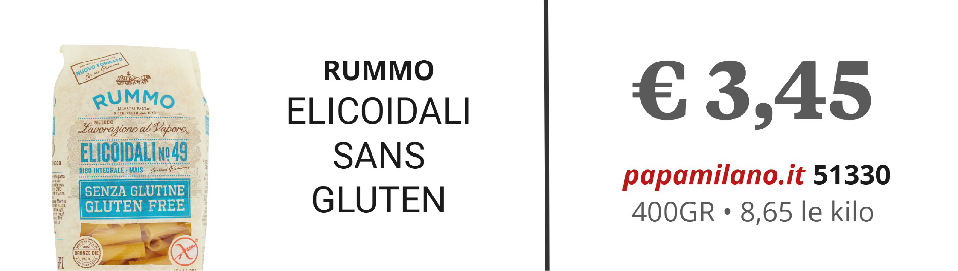 RUMMO ELICOIDALI SANS GLUTEN